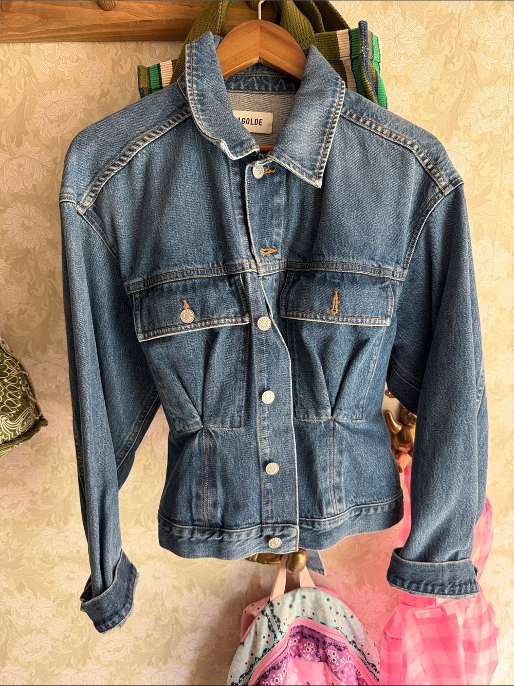 Agolde Fitted Blue Denim Jacket small